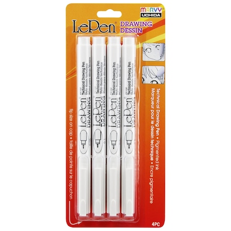 Marvy Uchida LePen Drawing Pens, 4PK UCH41004A