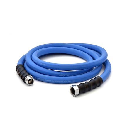 Ag-Lite 5/8 in ID x 10 ft L Water Hose Assembly, Rubber Tube, Blue, Rubber Fitting AL5810