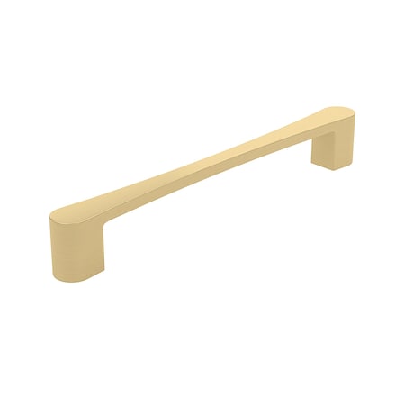 Richelieu Kent Collection 6 5/16-inch (160 mm) Satin Brass Modern Rectangular Cabinet Pull BP7470160160