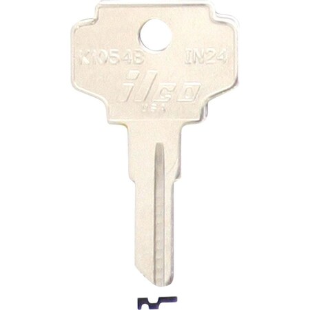 Kaba Ilco Nickel Plated File Cabinet Key IN24 / K1054B, 10PK AL3673900B
