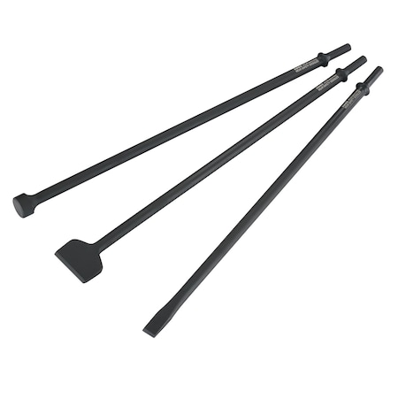 Sunex Air Hammer Chisel 18 in Long-Reach 3 Piece Set In Portable Tool Roll ACS3