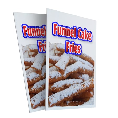 Signmission Funnel Cake Fries, Plastic Signs Only 24 Inch x 36 Inch, Corrugated Plastic, 2PK CSB-2436-2PACK-Funnel Cake Fries