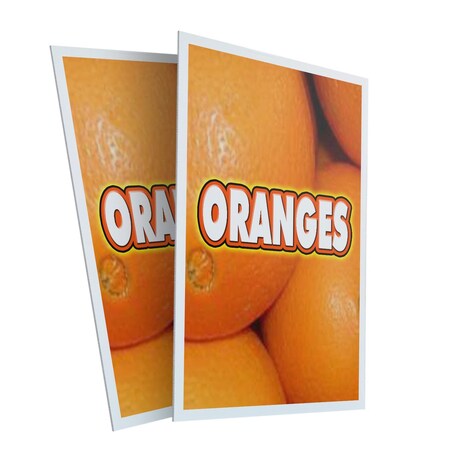Signmission Oranges, Plastic Signs Only 24 Inch x 36 Inch, Corrugated Plastic, 2PK CSB-2436-2PACK-Oranges