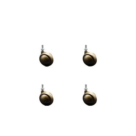 Service Caster 2.5 Inch Windsor Antique Metal Ball Caster - 3/8 Inch Threaded Stem, 4PK SCC-TS01S25-DCS-WA-381634-4
