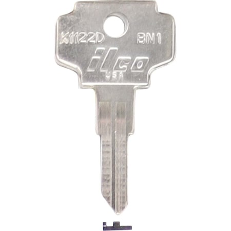 Kaba Ilco Bargman Nickel Plated General Use Key, K1122D, 10PK AL3683300B