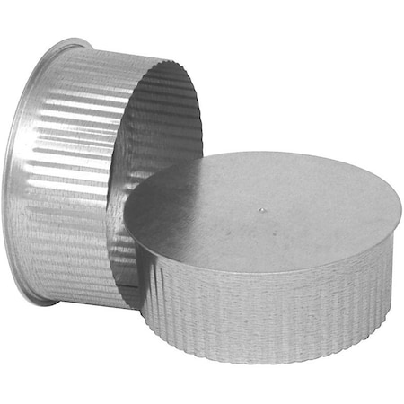Imperial Round End Cap, 6 in Dia, Galvanized Steel, Galvanized GV0735