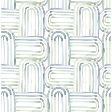 A-Street Prints Lolly Teal Arches Wallpaper 4135-27270