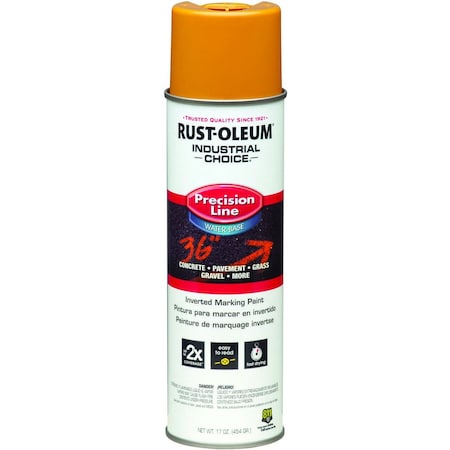 Rust-Oleum INDUSTRIAL CHOICE Marking Paint, Caution Yellow, 17 oz, Aerosol Can 203033