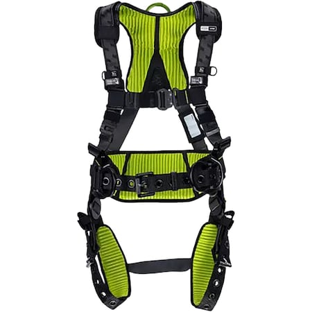 Miller Construction Comfort Full-Body Harness w/Aluminum Hardware, 5 Points of Adjustment, Back D-Ring, Belt, H7CC2A1