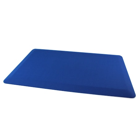 Floortex Antifatigue Mat, 24 in L x 16 in W, 0.8 in Thickness, Polyurethane with Polyester cover, Blue CC1624BLU