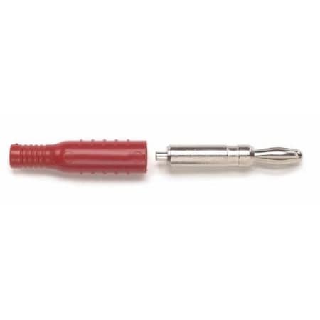 Pomona Electronics BananaPlug, Red, 5000V, 15A, Brass, 2in 5169-2