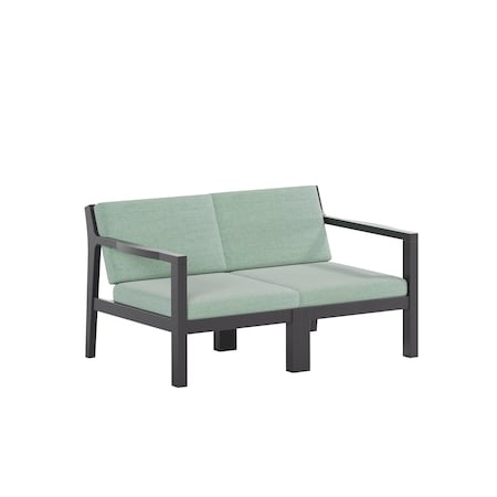 Polybird BREEZE DEEP SEAT LOVESEAT. BLACK POLYBIRD P108-BK-CASP