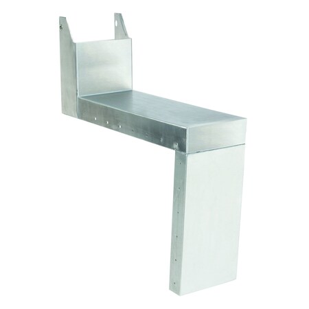 Advance Tabco Prestige Shelf, tubing chase, 6 in.W x 19 in.D, adjacent to 19 in. unit, stainless steel PRA-19-TC