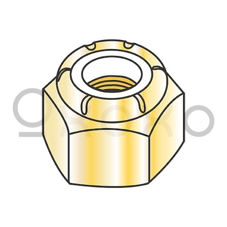 Oxoxo 5/8-11 NTU NTU Nylon Insert Heavy Thin Pattern Nut Zinc Yellow, 100PK 420815
