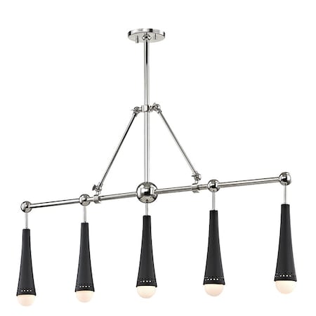 Hudson Valley Lighting Tupelo 5 Light Linear 42.25 In. Polished Nickel 2125-PN