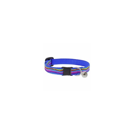Lupine Adjustable Cat Collar With Bell, Breakaway Buckle, Ripple Creak Pattern, 1/2 x 8 - 12-In. 68827