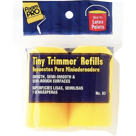 Foampro Tiny Trimmer 2'' Foam Roller Cover, 2PK 63