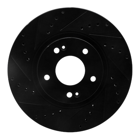 Dynamic Friction Co DFC Brake Rotor - Drilled and Slotted - Black 633-03051L