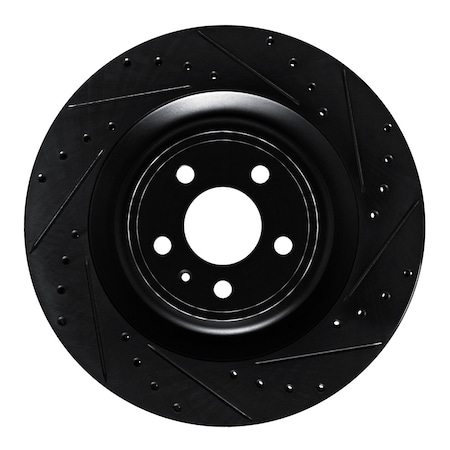 Dynamic Friction Co DFC Brake Rotor - Drilled and Slotted - Black 633-02102R