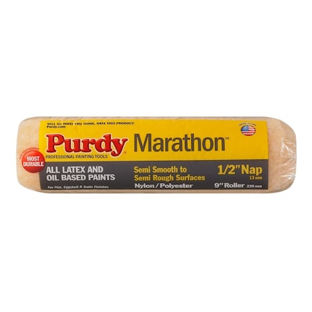 Purdy 9" x 1/2" Nap Purdy 144602093 Marathon Nylon/Poly Roller Cover for Semi-Smooth/Rough Surfaces 144602092
