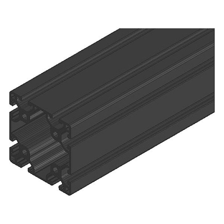 Faztek T-Slot Framing Extrusion, 96 in L, Black 15QE3030L-BLK-96