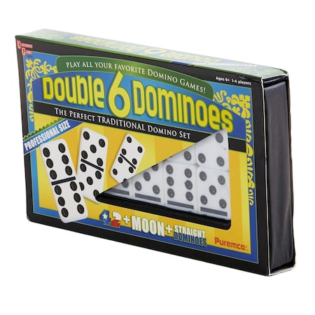 University Games Double 6 Black Dot Dominoes 54002