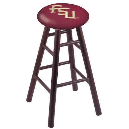 Holland Bar Stool Co Oak Bar Stool, Dark Cherry Finish, Florida State (Script) Seat RC30OSDC