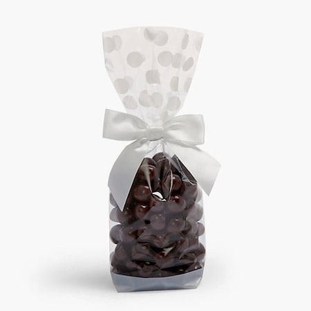 Nashville Wraps White Polka Dots 1.4 mil Cello Bags, 2.25x1.5x8.75, 100PK 96221