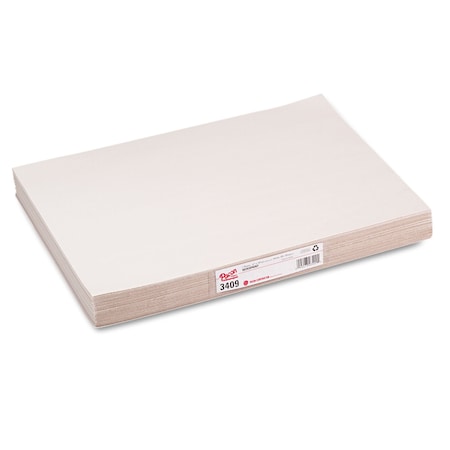 Pacon White Newsprint, 30lb., 12"x18", Whte, PK500 3409