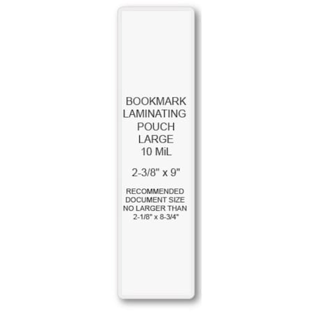 Sircle SircleLam Large Bookmark Pouches- 10 mil, 100PK BM-10
