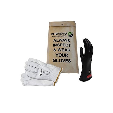 National Safety Apparel Electrical-Insulating Glove Kit, Leather, Rubber, 07, 1 PR KITGC0B07