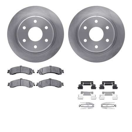 Dynamic Friction Co DFC Brake Rotor with 5000 Brake Pads and Hardware Kit 6512-48270