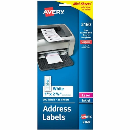 Avery Mini Sheets Address Label, PK200 02160