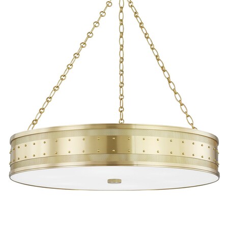 Hudson Valley Lighting Gaines 6 Light Chandelier 30 In. Aged Brass 2230-AGB