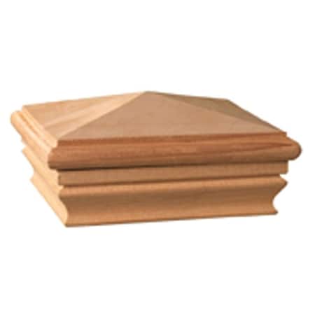Maine Ornamental Post Cap, 6 in L, 6 in W, Cedar Wood 72836
