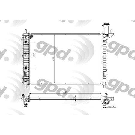 Global Parts Distributors Radiator 13007C
