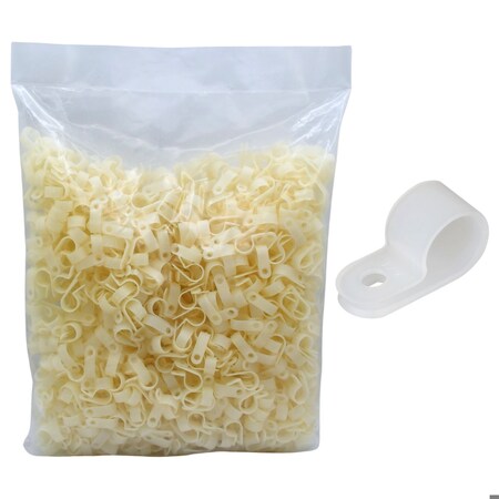 Cable Ties Unlimited Cable Clamp, 1/2 in Bundle Dia, 3/8 in W, Nylon 6/6, Natural, 1000PK CC3-1/2-9M