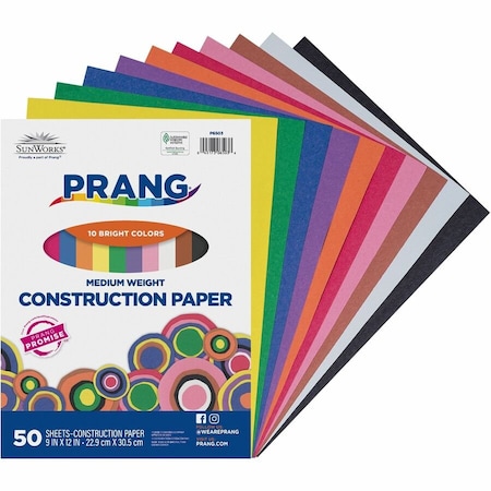 Sunworks Construction Paper, Assorted, 50PK PAC6503