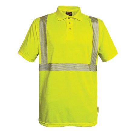 Reflective Apparel ANSI Type R Class 2 Short Sleeve Polo Shirt with 3M Scotchlite Comfort Trim 302CT-LM-6X