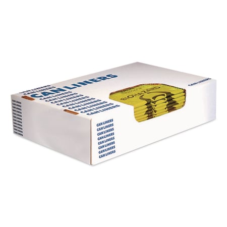 Heritage Healthcare Biohazard Printed Can Liners, 30 gal, 1.3 mil, 30" x 43", Yellow, Flat Pack, PK200 A6043PY