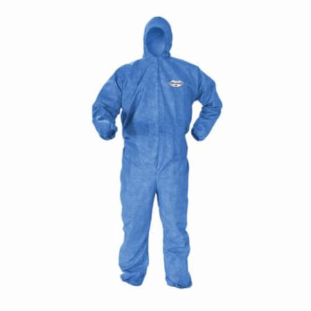 Kleenguard Chemical-Resistant Disposable Coverall, 3XL, Blue, SMS Fabric, 31-3/4 in Chest, 42 in L Inseam, A60 45026