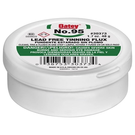 Oatey Tinning Flux, 1.7 oz Carded, Paste, Yellow 30373