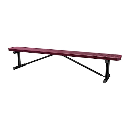 Leisure Craft Portable, Bench w/o Back, 8ft., Burgundy B8XPP-BURGUNDY