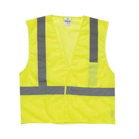 Kishigo VF, High Vis Vest, Class 2, L, Lime, 9TM70 1083VP-L