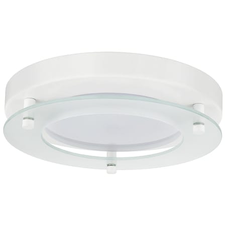 Sunlite LED 8in. Floating Glass Flush Mount Ceiling Light Fixture, 17W 1200 Lumen 3000K Dimmable, 2PK 88675-SU
