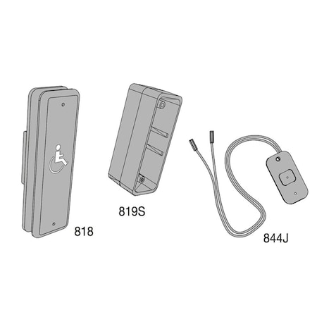Lcn Actuator, Jamb Mount, Logo, Wireless, Surface, 1-1/2in x 4-3/4in 8310-3818WS