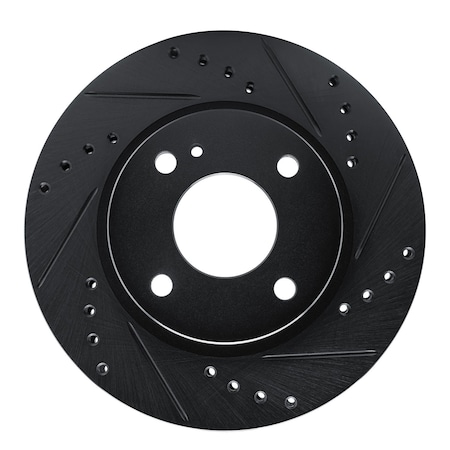 Dynamic Friction Co DFC Brake Rotor - Drilled and Slotted - Black 633-54063R