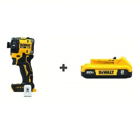 Dewalt Impact Driver, 3000 RPM, 20 V DC DCF870B/DCB203
