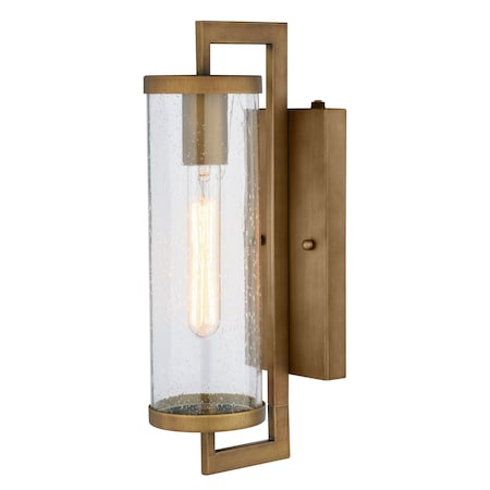 Vaxcel Morgan Park 1-Light Warm Brass Dusk to Dawn Modern Outdoor Wall Sconce Fixture T0791