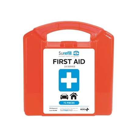 Aero Healthcare SUREFILL10 Series First Aid Kit, Retail Plastic Case AK10NR